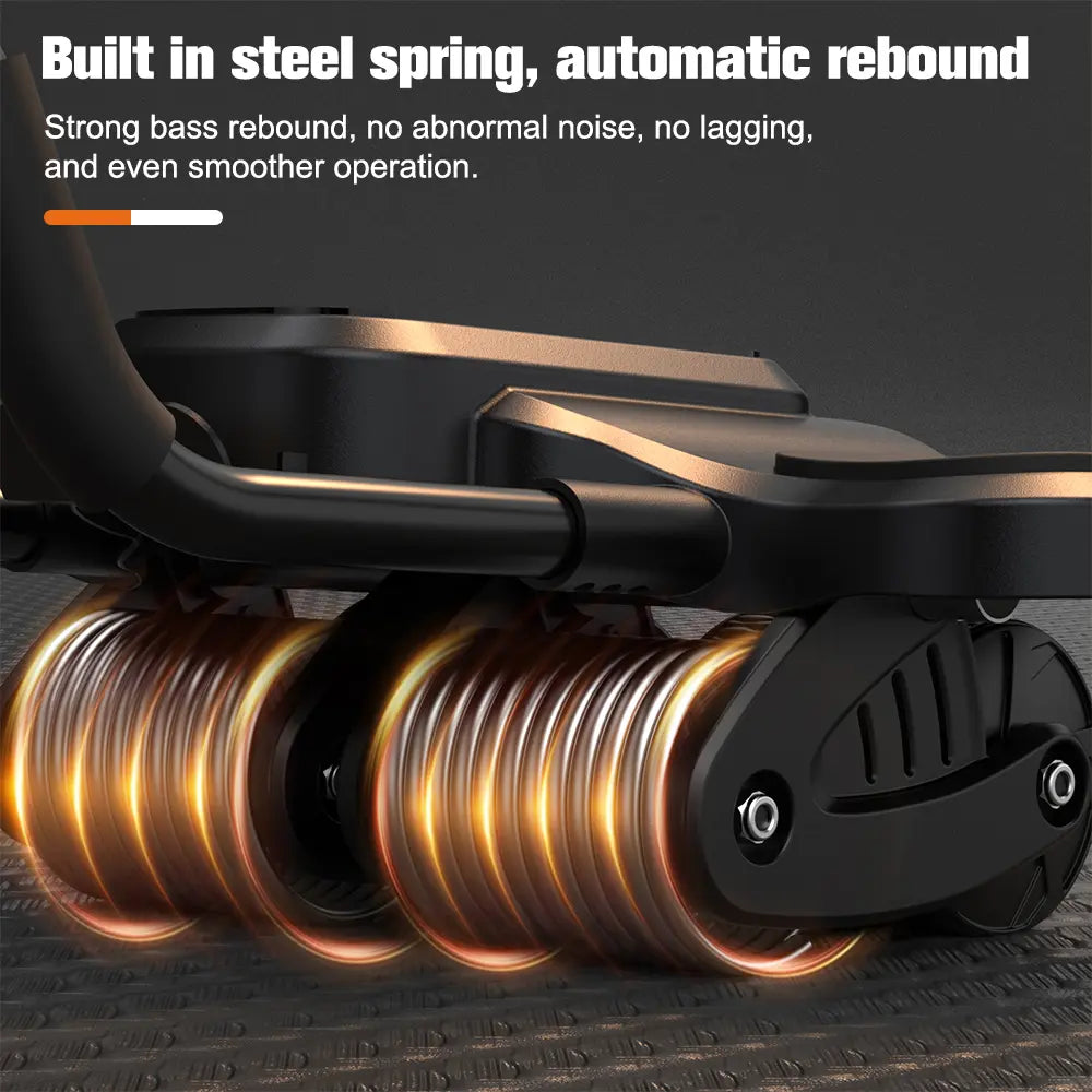 Abdominal Exercise Machine Ab Roller 4-Wheels with Elbow Support Automatic Rebound Abdominal Wheel Abs Workout Equipment for Core Workout Deals for You Springstatements