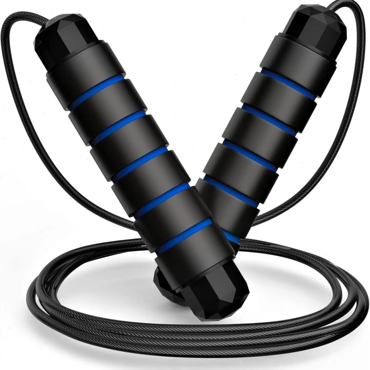 Adjustable-Pro Speed Jump Rope, Tangle-Free Skipping Rope with Ball Bearing Swivel & Ergonomic Handles for Women, Men & Kids, Home, School & Gym Workouts