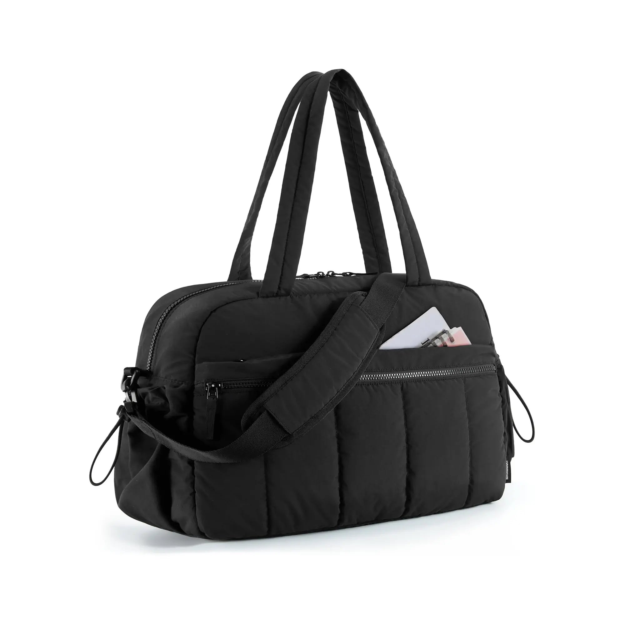 BAGSMART Puffy Lightweight Gym Travel Duffel Bag , 3 Sizes: M(Personal Item, with Wet Pocket)& L(Carry-On, with PVC Toiletry Bag)And Ita Bag Size(Clear Display Window) , Women'S Weekender Bag Springstatements