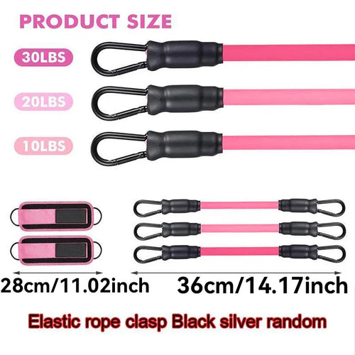 Ankle Resistance Bands with Cuffs, 1 Set Ankle Bands for Leg and Glute Workouts, Booty Workout Equipment for Kickbacks and Hip Fitness Training, Glutes Exercise Equipment