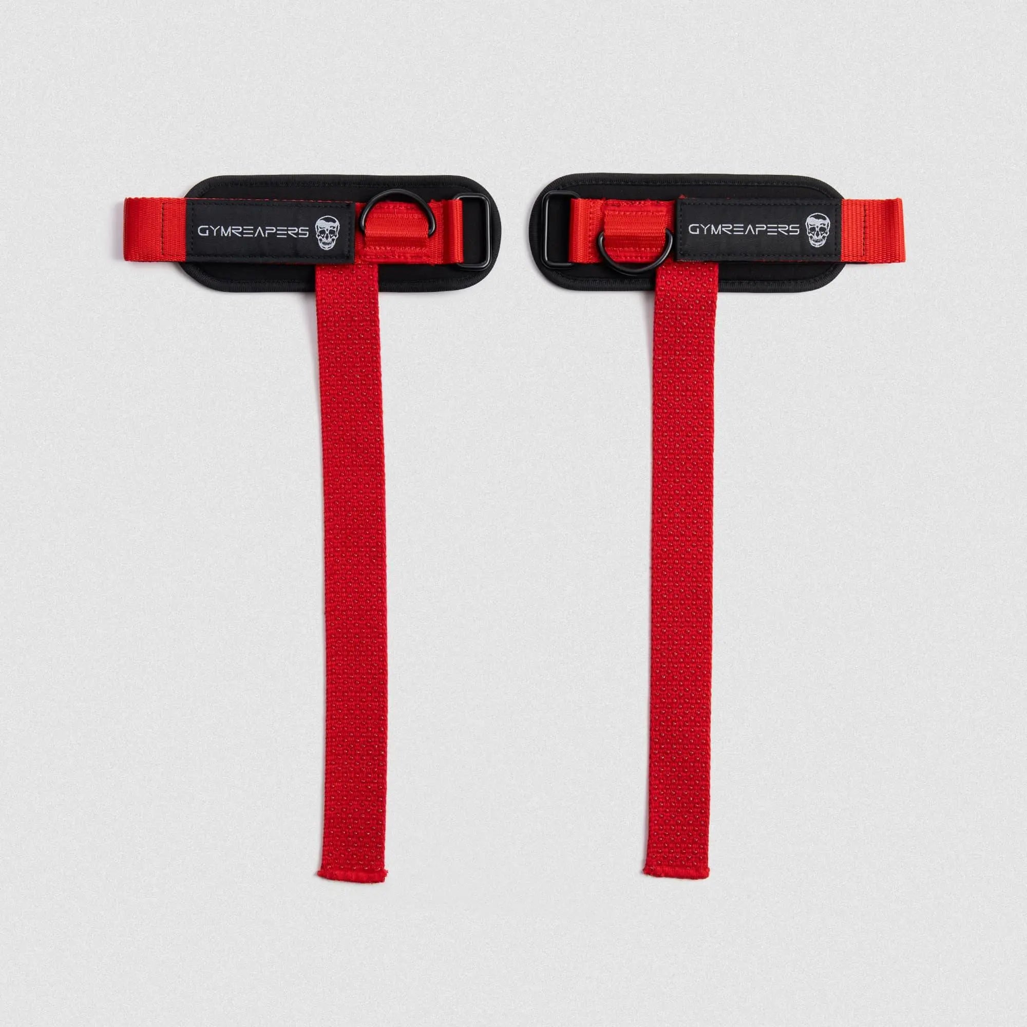 Gymreapers Griplink Lifting Straps with Cushioned Wrist Cuff 14.5" Cotton Strap Anti-Slip Silicone Beads 5Mm Steel D-Ring for Free-Weight & Cable Training