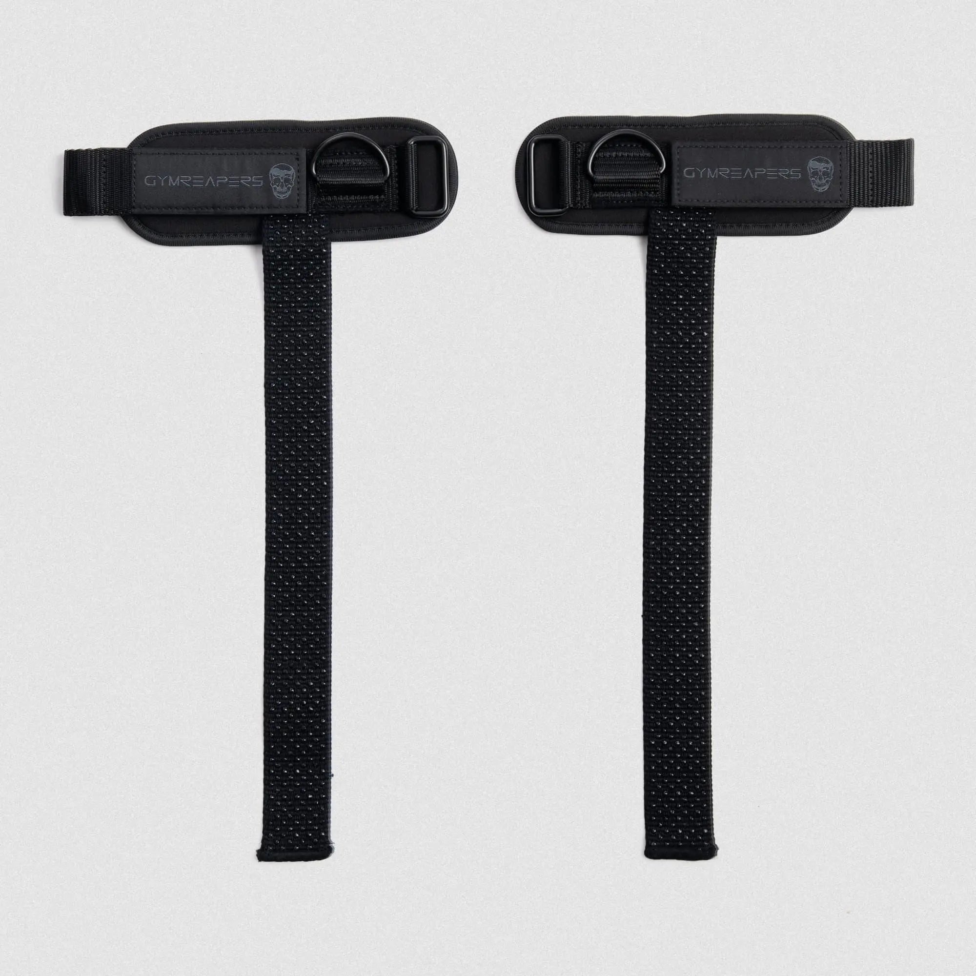 Gymreapers Griplink Lifting Straps with Cushioned Wrist Cuff 14.5" Cotton Strap Anti-Slip Silicone Beads 5Mm Steel D-Ring for Free-Weight & Cable Training