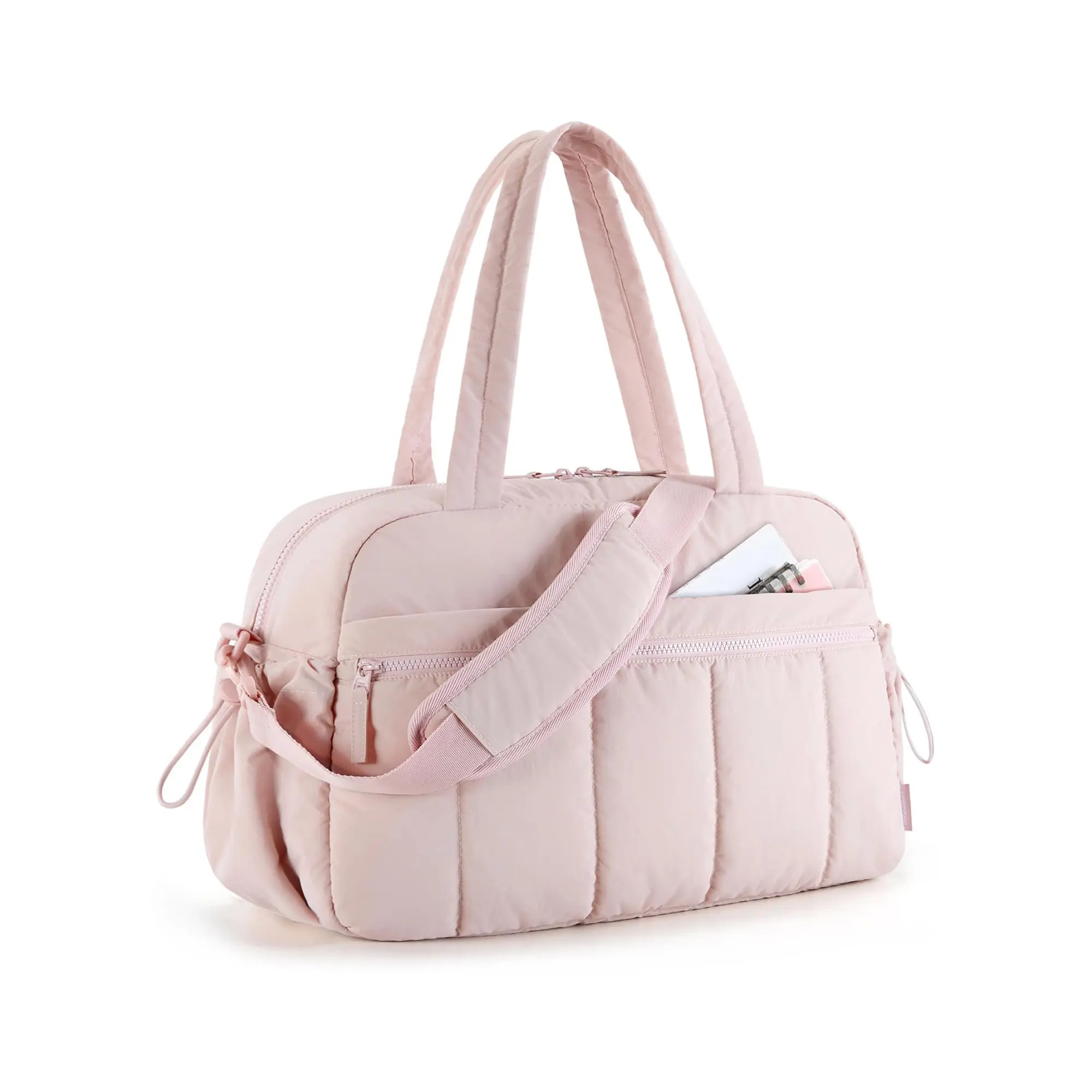 BAGSMART Puffy Lightweight Gym Travel Duffel Bag , 3 Sizes: M(Personal Item, with Wet Pocket)& L(Carry-On, with PVC Toiletry Bag)And Ita Bag Size(Clear Display Window) , Women'S Weekender Bag Springstatements