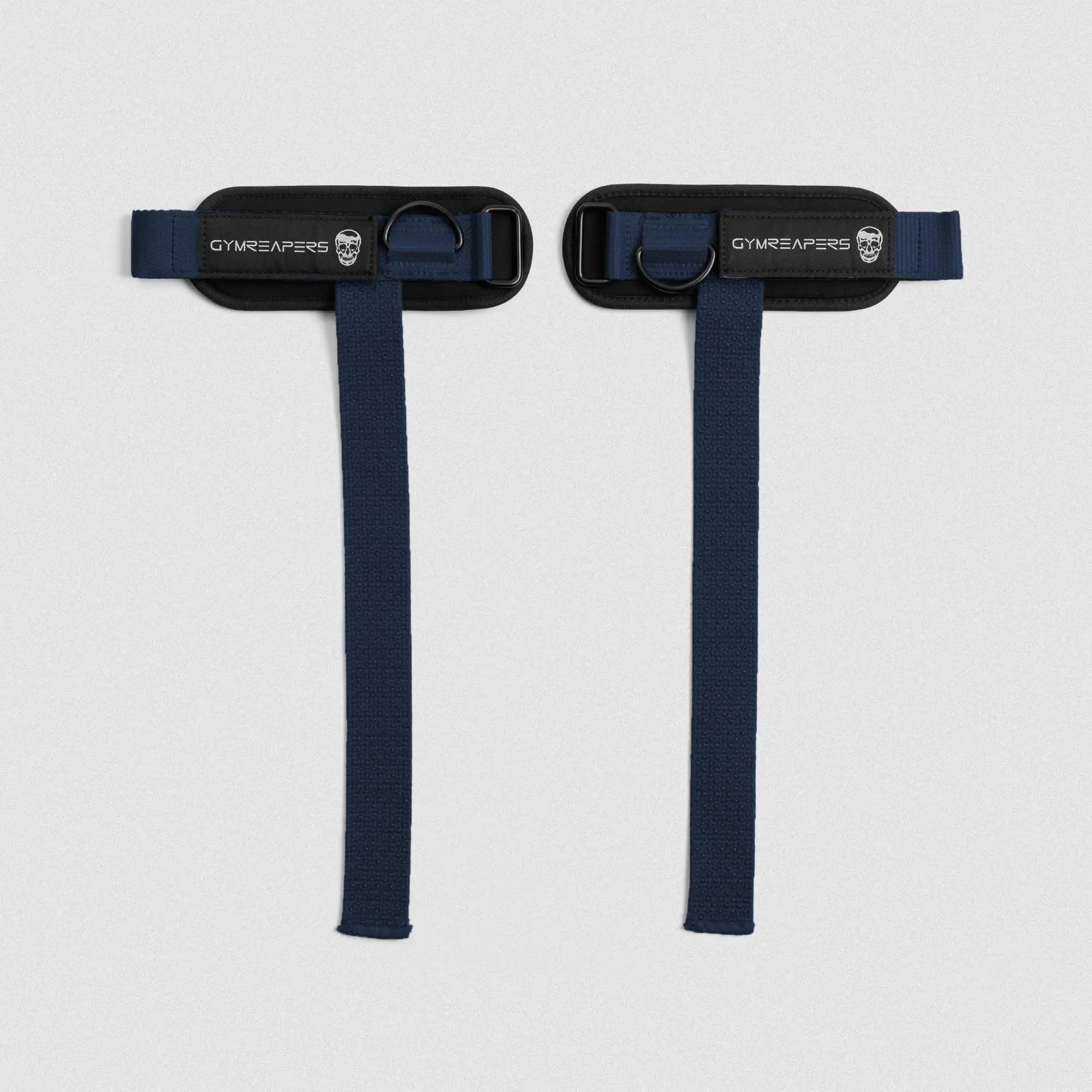 Gymreapers Griplink Lifting Straps with Cushioned Wrist Cuff 14.5" Cotton Strap Anti-Slip Silicone Beads 5Mm Steel D-Ring for Free-Weight & Cable Training