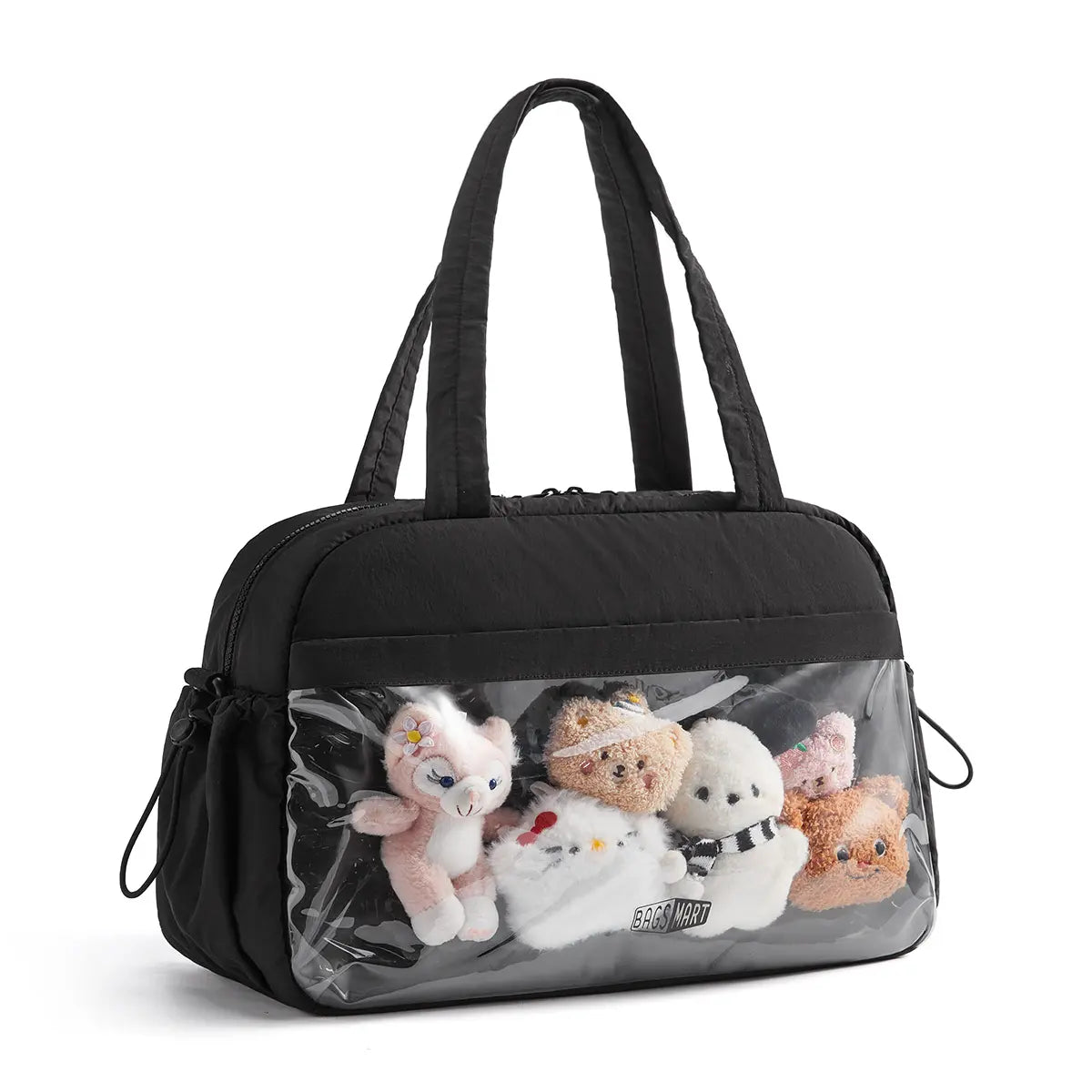 BAGSMART Puffy Lightweight Gym Travel Duffel Bag , 3 Sizes: M(Personal Item, with Wet Pocket)& L(Carry-On, with PVC Toiletry Bag)And Ita Bag Size(Clear Display Window) , Women'S Weekender Bag Springstatements