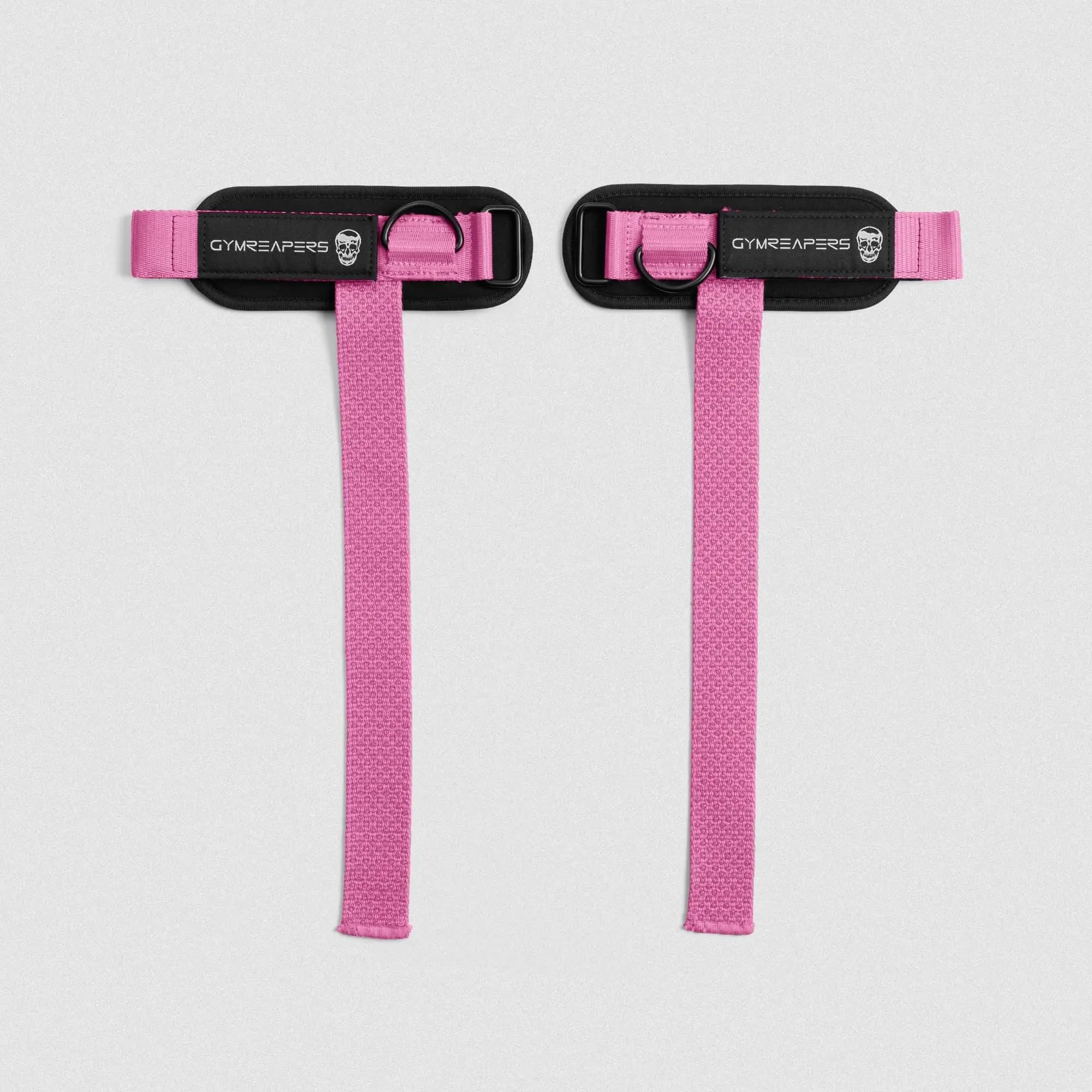 Gymreapers Griplink Lifting Straps with Cushioned Wrist Cuff 14.5" Cotton Strap Anti-Slip Silicone Beads 5Mm Steel D-Ring for Free-Weight & Cable Training