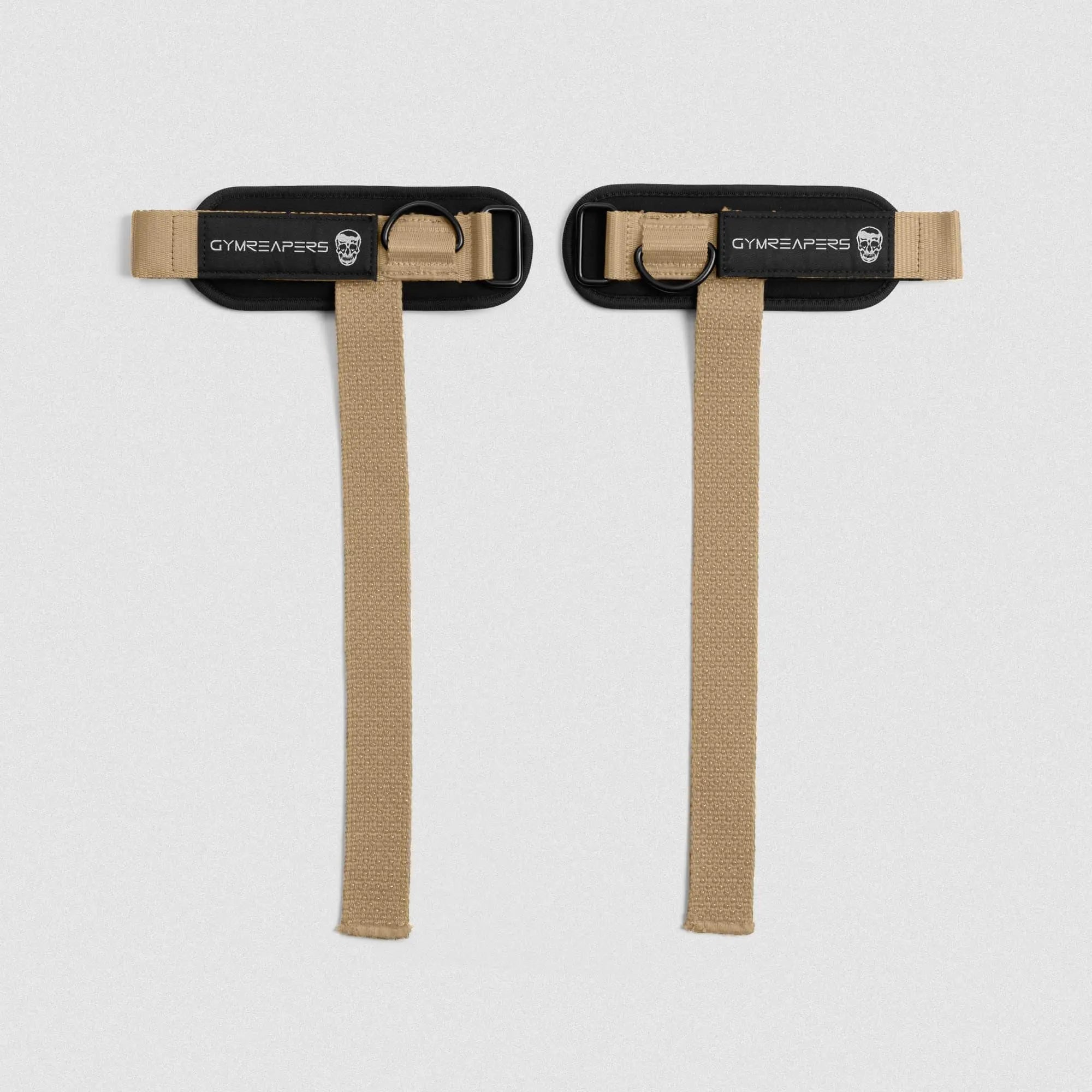 Gymreapers Griplink Lifting Straps with Cushioned Wrist Cuff 14.5" Cotton Strap Anti-Slip Silicone Beads 5Mm Steel D-Ring for Free-Weight & Cable Training