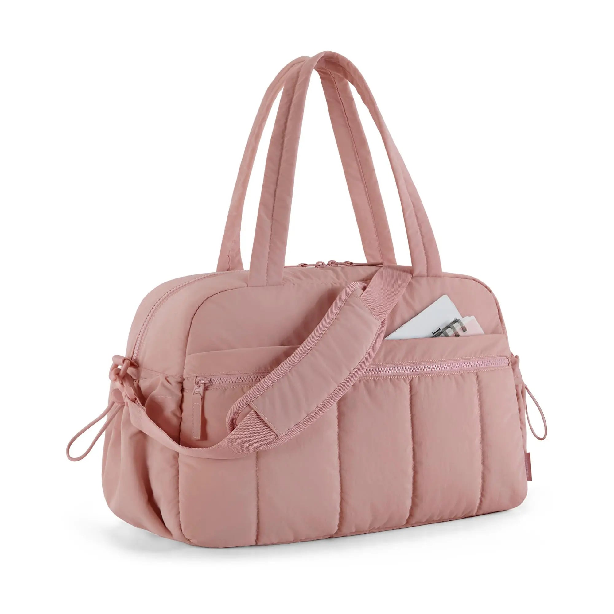 BAGSMART Puffy Lightweight Gym Travel Duffel Bag , 3 Sizes: M(Personal Item, with Wet Pocket)& L(Carry-On, with PVC Toiletry Bag)And Ita Bag Size(Clear Display Window) , Women'S Weekender Bag Springstatements